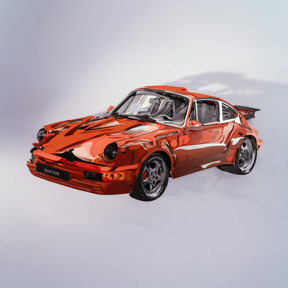 red sports car model on a light gray background