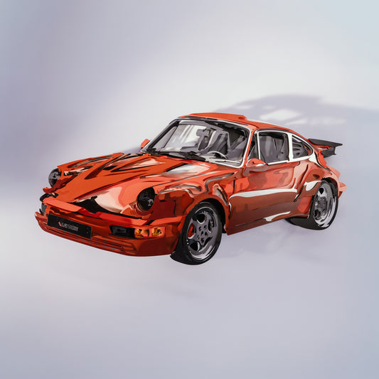 red sports car model on a light gray background